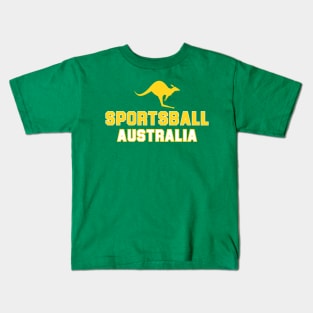 SPORTSBALL AUSTRALIA Varsity Yellow Kids T-Shirt